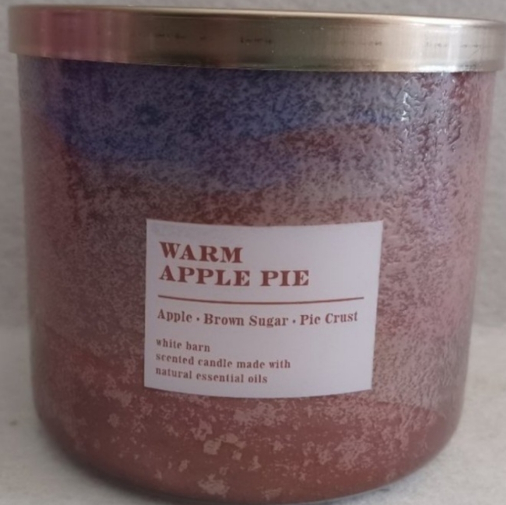 White Barn BBW Warm Apple Pie 3 Wick Candle NEW